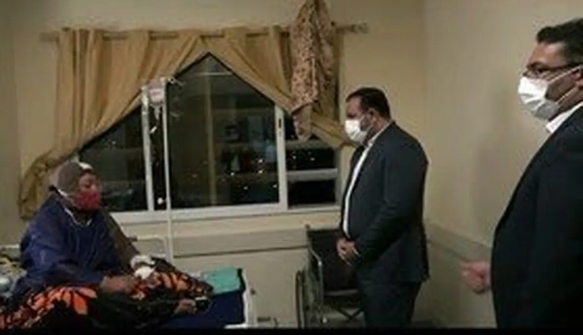 عیادت رییس کل دادگستری هرمزگان از مصدوم حادثه تخریب در بندرعباس