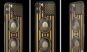 نسخه لاکچری آیفون ۱۲ با طرح بایدن و ترامپ/ عکس