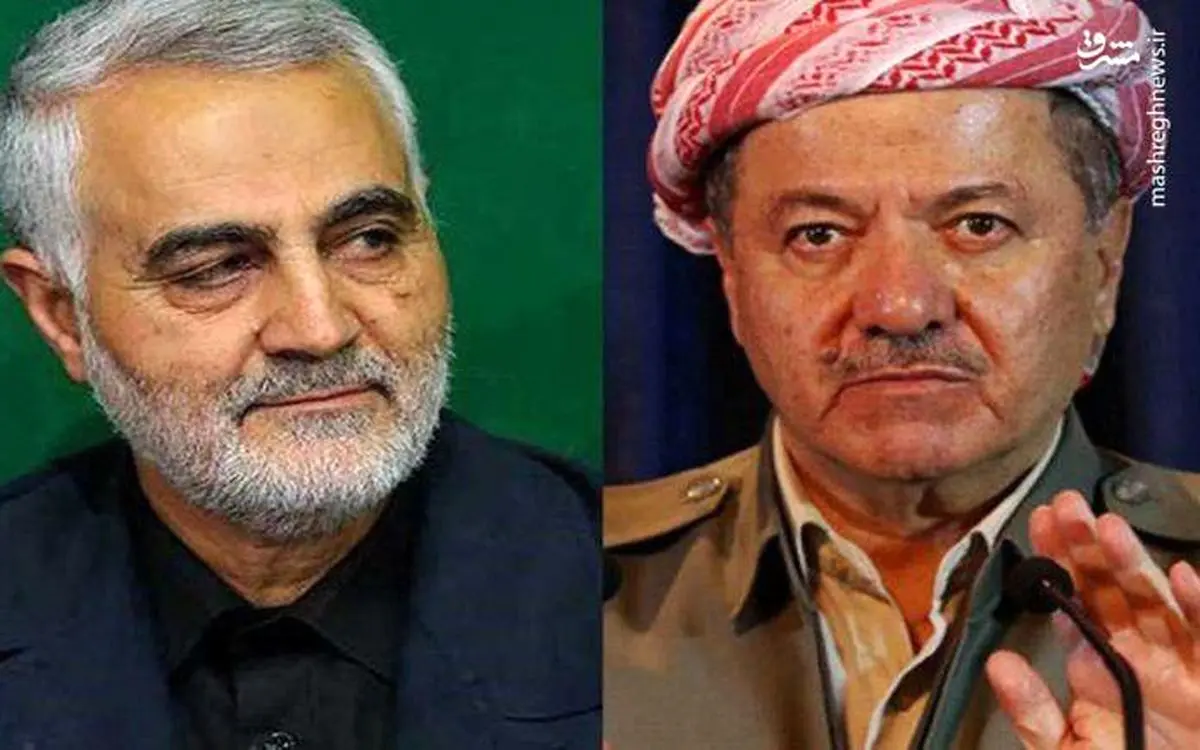 اقدام کم نظیر سردار سلیمانی که فراموش شدنی نیست/ ماجرای عجیب تماس فوری بارزانی با حاج قاسم