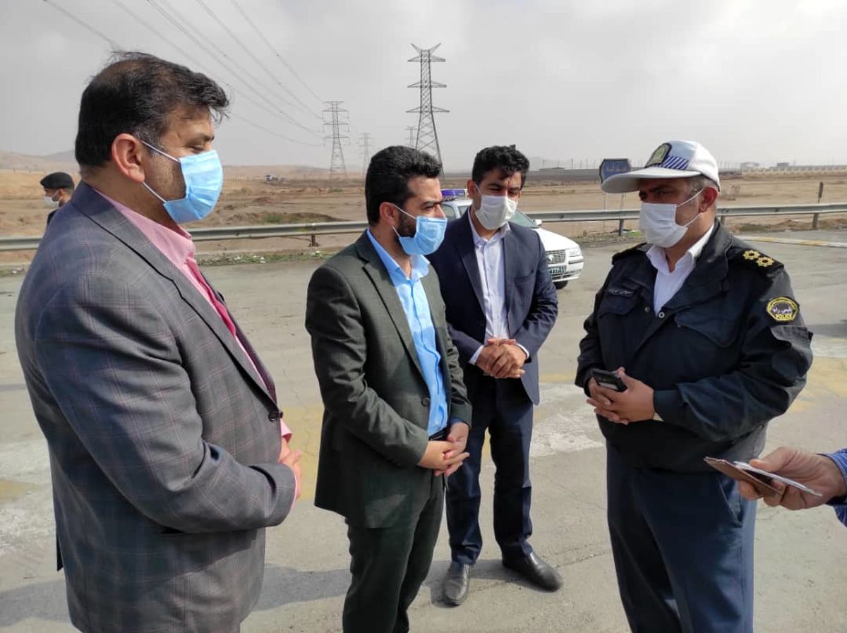 بازدید بازرسان ویژه استاندار خوزستان از مبادی ورودی کلانشهر اهواز