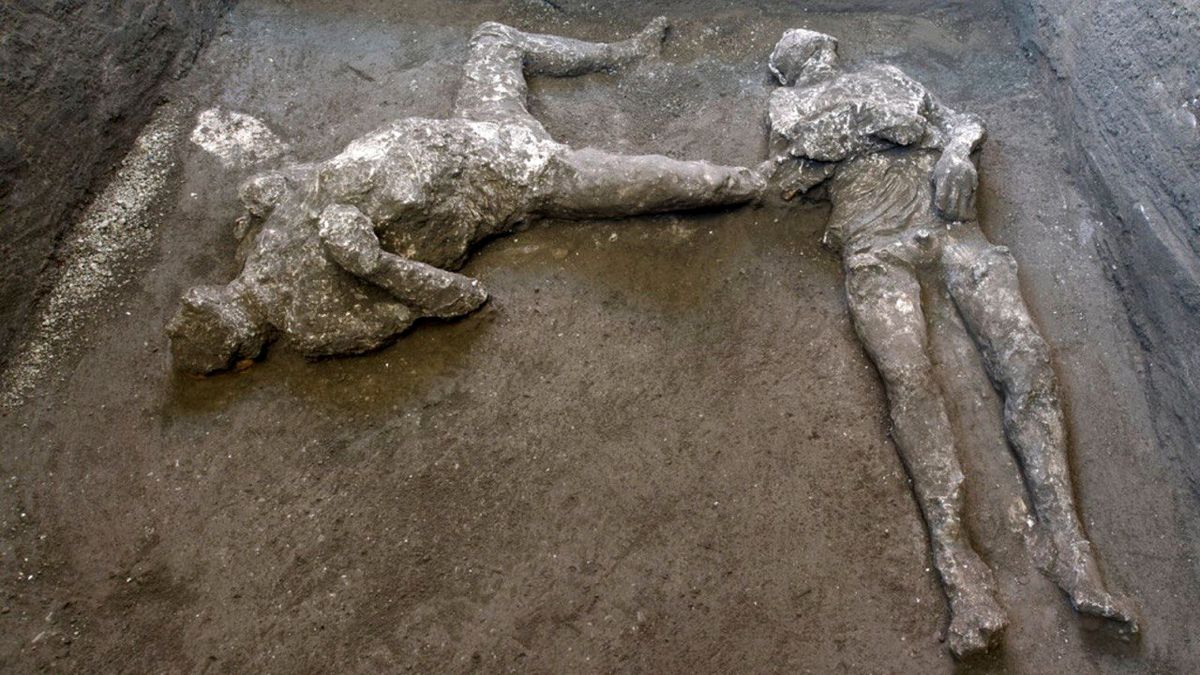 اجساد «مرد ثروتمند و برده‌اش» پس از دو هزار سال در ویرانه‌های پمپئی کشف شد