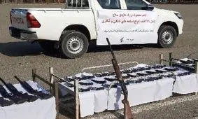 ۲۷۱ قبضه سلاح جنگی و شکاری حین ورود به کشور کشف و ضبط شد