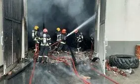 آتش سوزی در کارخانه نگهداری مواد نفتی/ یک نفر مصدوم شد