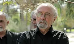 فاطمه معتمدآریا در مراسم خاکسپاری پرویز پورحسینی/ عکس