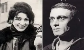 پرویز پورحسینی و فروغ فرخزاد روی صحنه تئاتر/ عکس