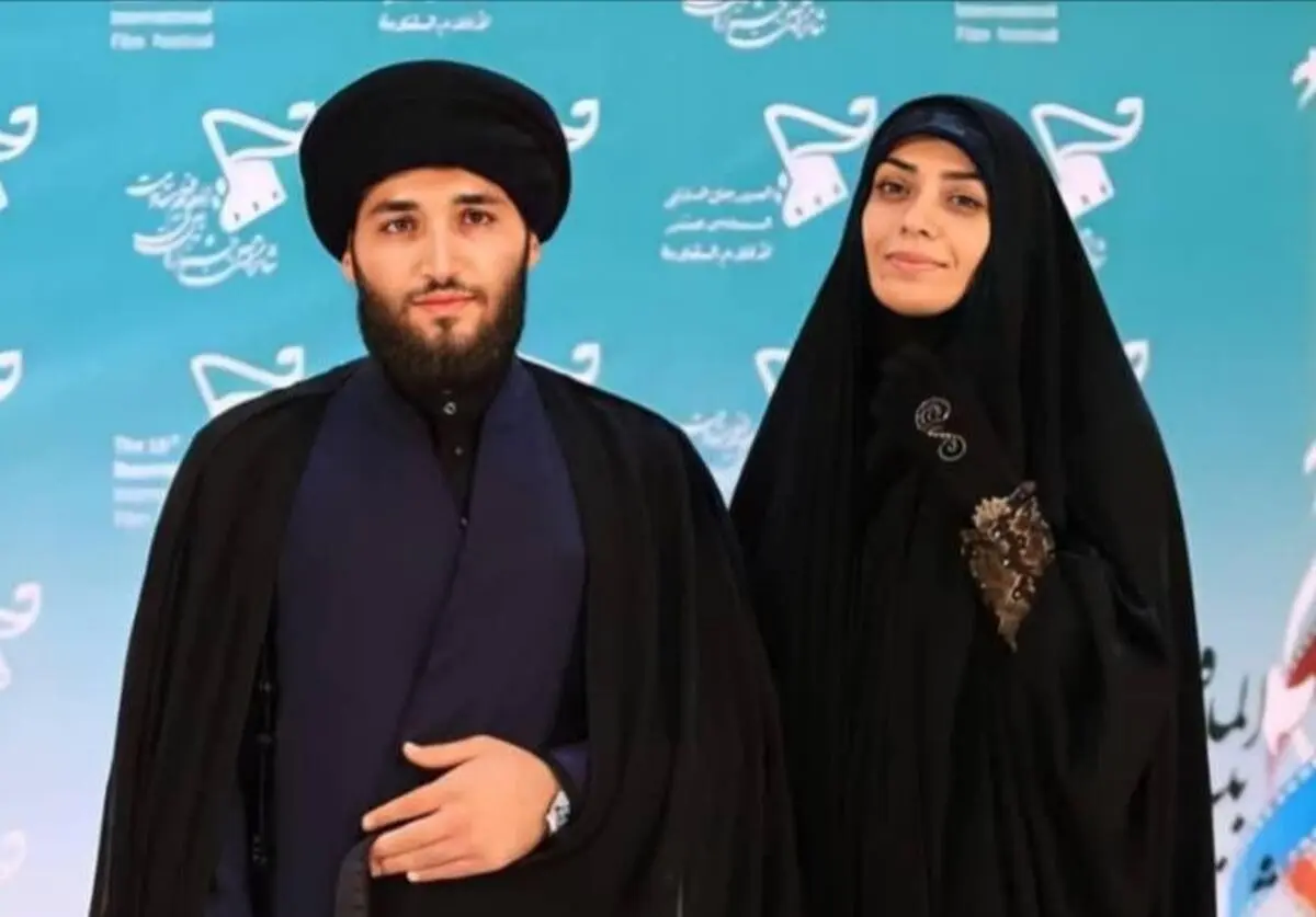 الهام چرخنده و همسرش بدون لباس روحانیت/ عکس