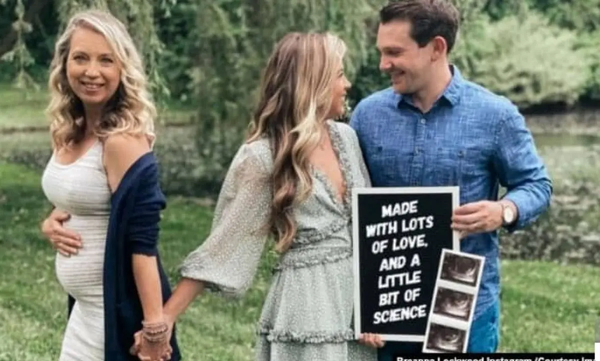 یک زن آمریکایی نوه اش را در شکم خود پرورش داد/ عکس