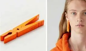 عجیب‌ ترین گوشواره‌ های زنانه به شکل سنجاق و گیره لباس