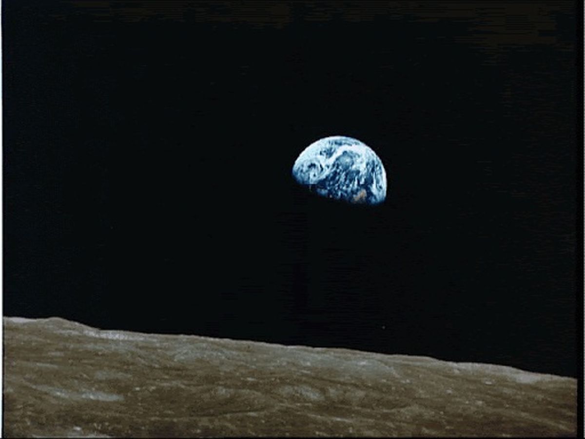 زمین و کهکشان راه شیری از روی ماه/ ویدئو