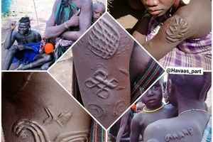 زخم‌های زینتی ترسناک روی پوست مردم یک قبیله آفریقایی