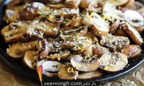 قارچ گریل شده با پنیر پارمزان، یک شام سبک، سریع و خوشمزه!