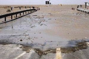 ۲ مسیر ارتباطی خوزستان به استان بوشهر به علت آبگرفتگی بسته شد