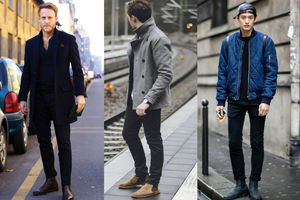 5 اصل شیک پوشی شلوار جین با نیم بوت های مردانه