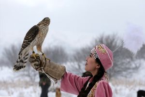 مسابقه شکار با عقاب در قزاقستان/ عکس‌ها