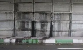 نشت آب در زیرگذر راه‌آهن سراسری ورامین