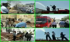 پاشیدن آب برای خنک کردن راهپیمایان روز قدس