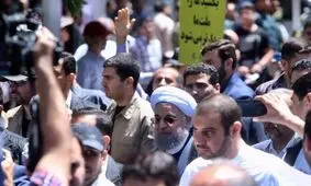 توهین به رییس جمهوری در راهپیمایی روز قدس