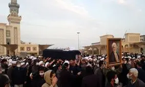 پیکر آیت الله یزدی در حرم حضرت معصومه (س) به خاک سپرده شد