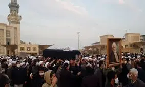 پیکر آیت الله یزدی در حرم حضرت معصومه (س) به خاک سپرده شد
