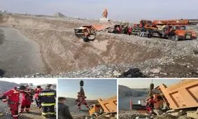 جلوگیری از سقوط کامیون به دره ۳۰ متری توسط آتش نشانان شهر قدس