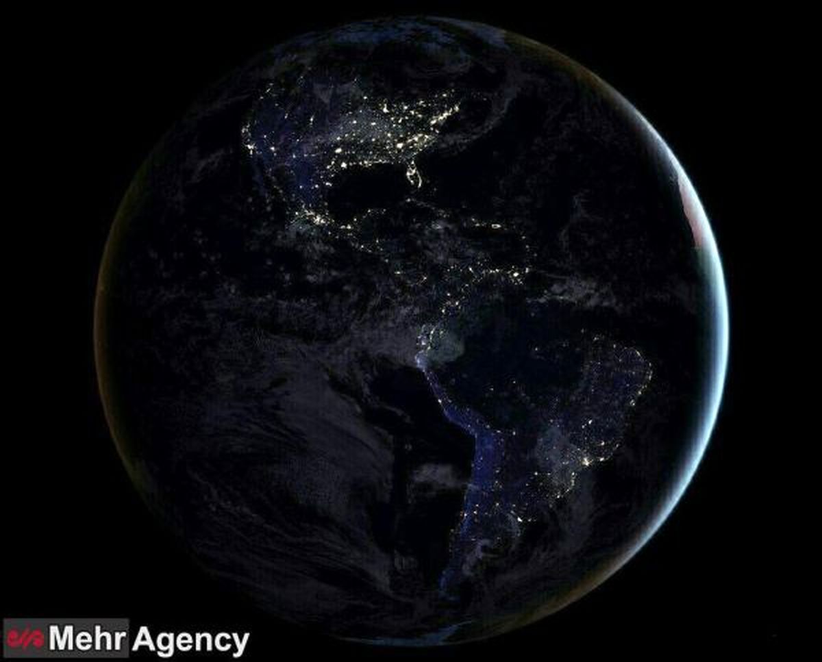 ناسا واضح ترین عکس از کره زمین در شب را انتشار داد