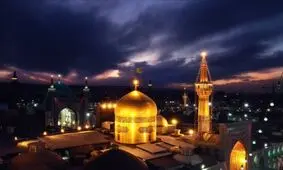 تصویری از بارش زیبای برف پاییزی در حرم رضوی