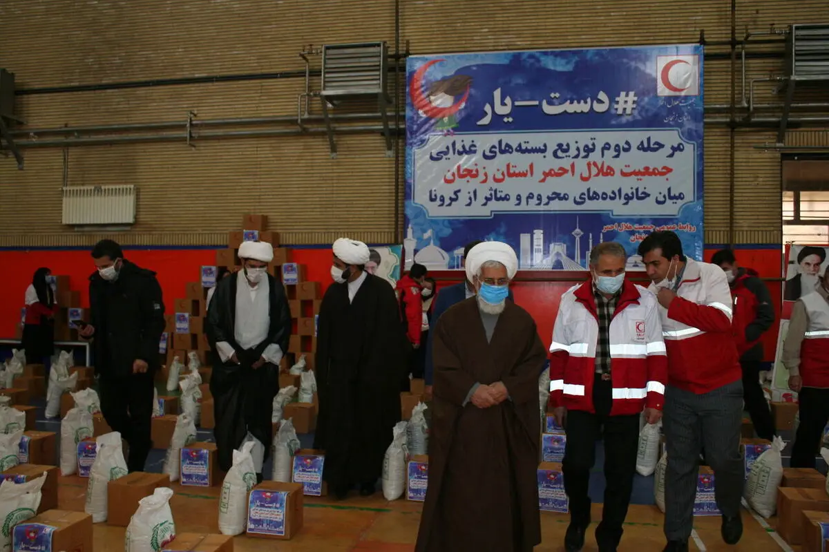 یک‌هزارو ۶۰۰ سبد غذایی از سوی هلال احمر استان زنجان توزیع شد/ به روایت تصاویر