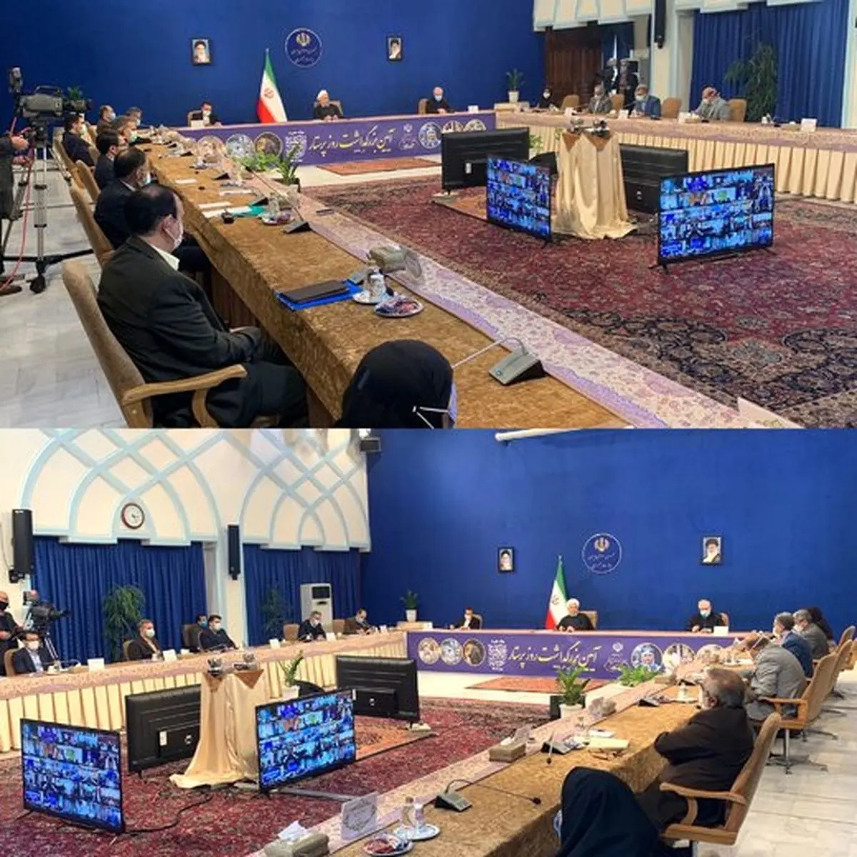 گفت‌وگوی روحانی با پرستارانی از ۶۵ نقطه ایران