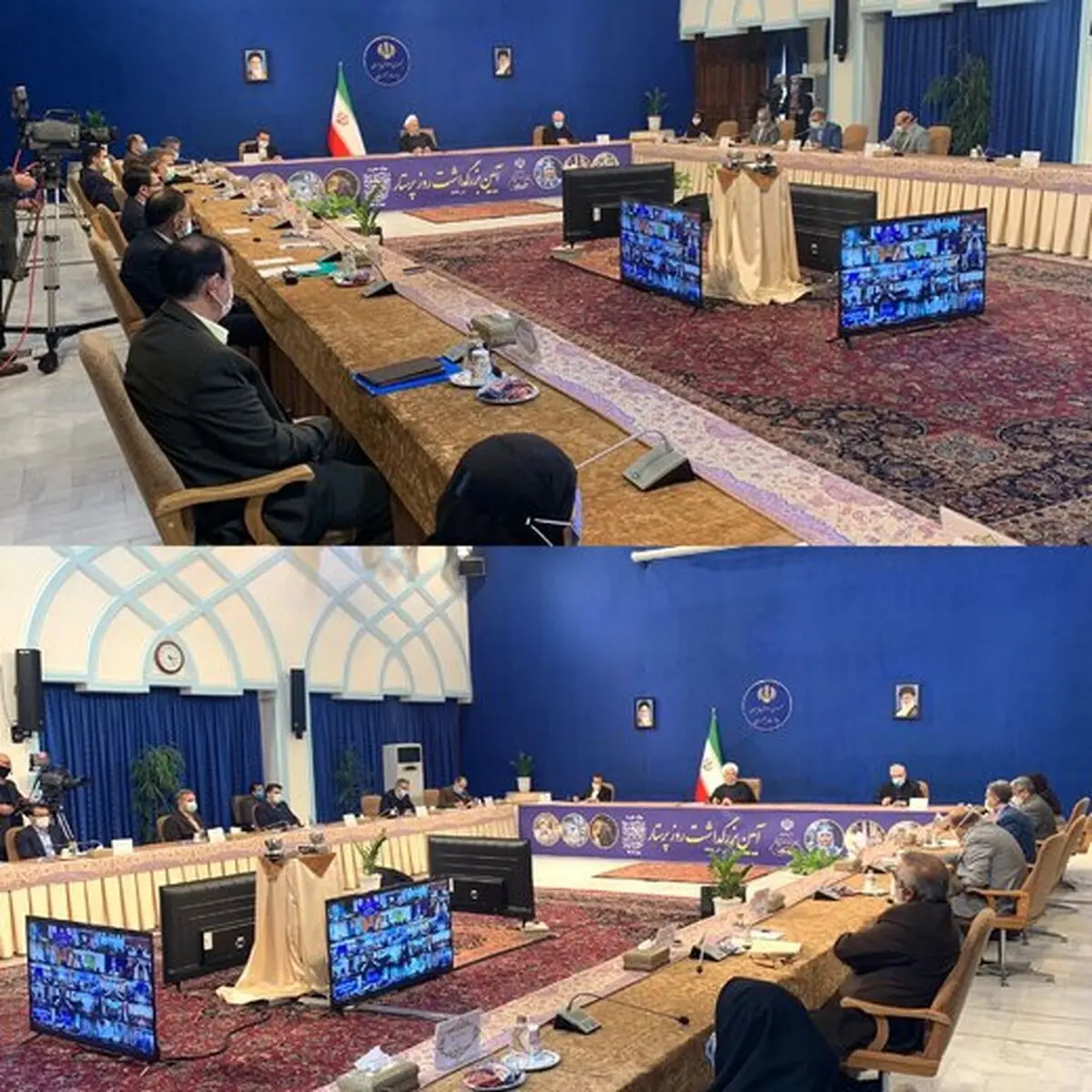 گفت‌وگوی روحانی با پرستارانی از ۶۵ نقطه ایران