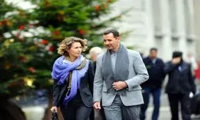 حضور بشار اسد به همراه همسرش در روستایی در حومه سوریه+عکس