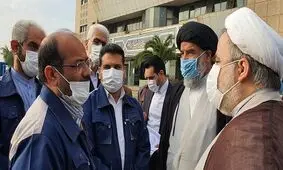 حضور نماینده ولی فقیه و رئیس کل دادگستری استان در شرکت لوله سازی اهواز