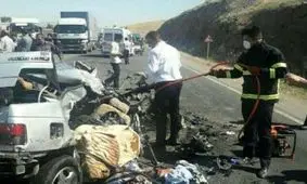 تریلر پژو را تکه‌تکه کرد و ۵ کشته برجای گذاشت/عکس