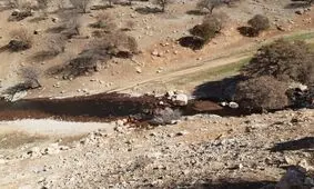 شکستگی و آتش‌سوزی خط لوله انتقال نفت در میانکوه چهارمحال‌وبختیاری
