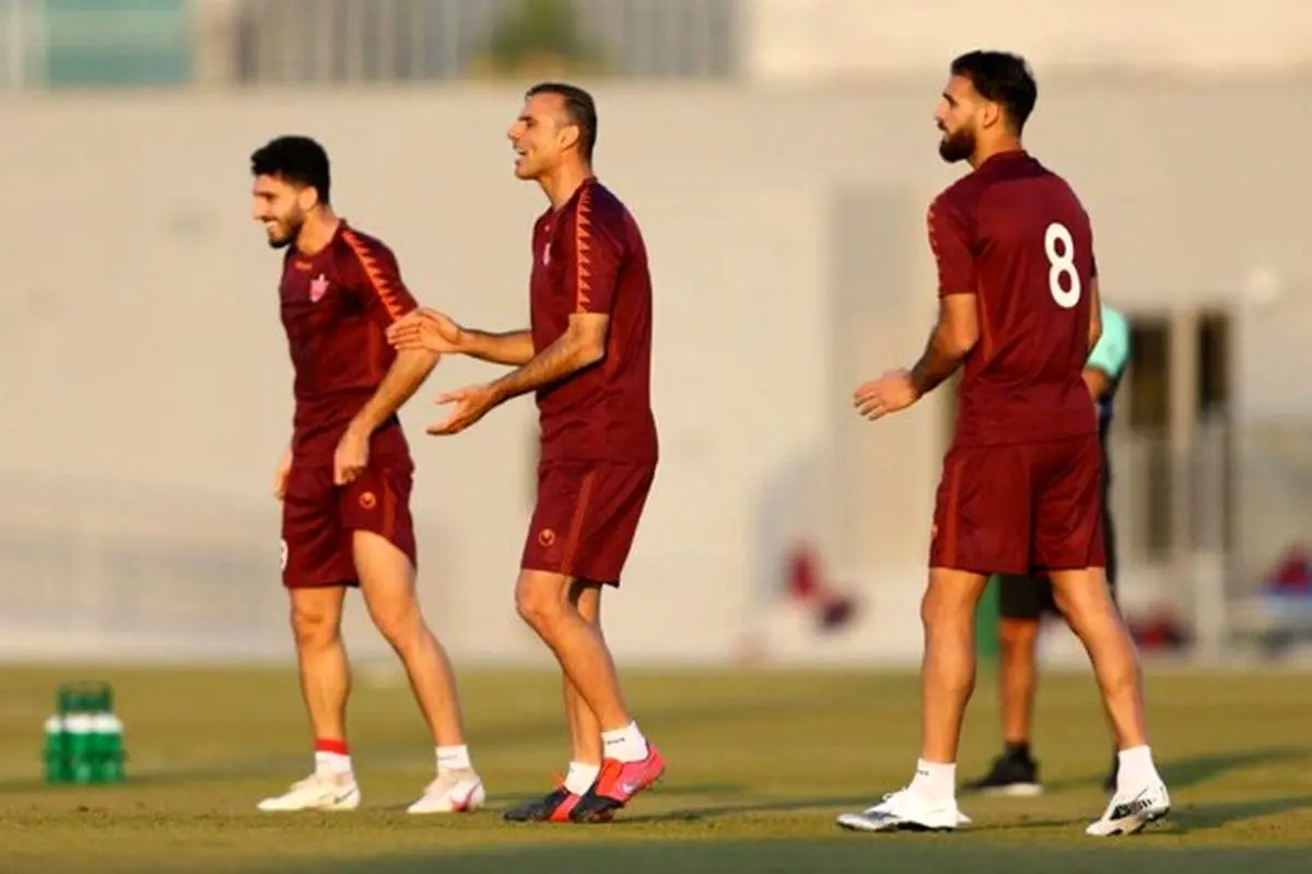 تصاویری از تمرین تیم فوتبال پرسپولیس برای حضور در فینال آسیا