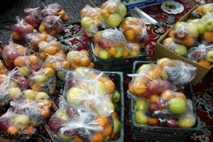 توزیع ۲۰ هزار بسته میوه بین نیازمندان خراسان شمالی آغاز شد