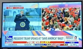 سخنرانی ترامپ از پشت شیشه های ضد گلوله: شکست را نمی پذیریم/ ورود طرفداران دونالد ترامپ به ساختمان کنگره/ کشف بمب در ساختمان کاپتال هیل / یک زن کشته شد /ترامپ: خشونت به خرج ندهید!