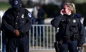 تصاویر‌ تشییع جنازه پلیس کشته شده در حمله به کنگره