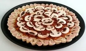 طرز تهیه پیتزای لقمه‌ای به شکل گل