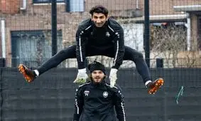 حرکت عجیب علیرضا بیرانوند در تمرین آنتورپ/ عکس