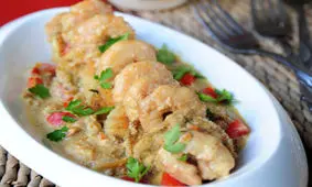 طرز تهیه بادمجان و میگو