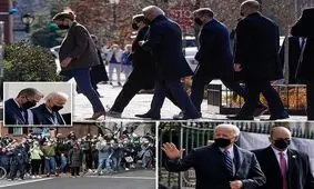 بایدن در اولین یکشنبه ریاست جمهوری به کلیسا و نان‌‌فروشی رفت