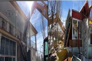 تخریب ویلای غیرمجاز ۲ مقام مسئول در فیروزکوه