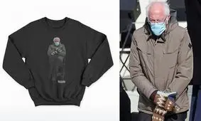 کمک‌های خیریه‌ با تصویر معروف سندرز/ از لباس ۲ میلیون دلاری تا عروسک قلاب‌بافی شده 