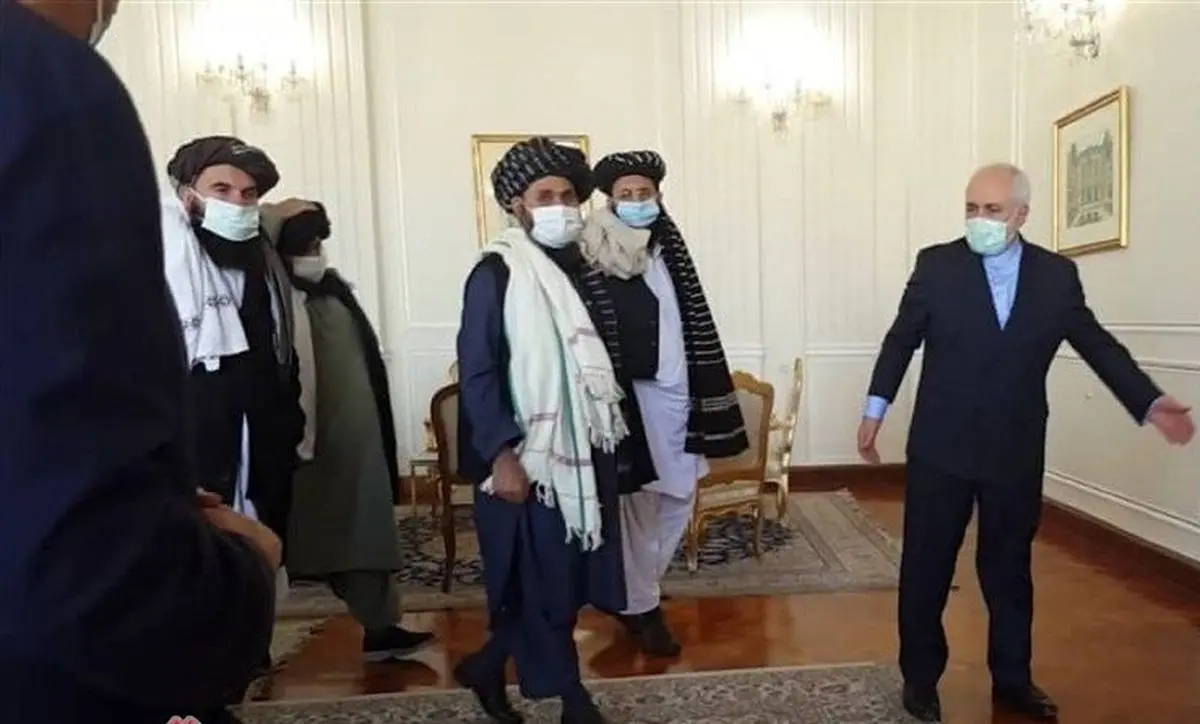 دیدار و گفت و گوی هیئت طالبان با ظریف در تهران/ عکس