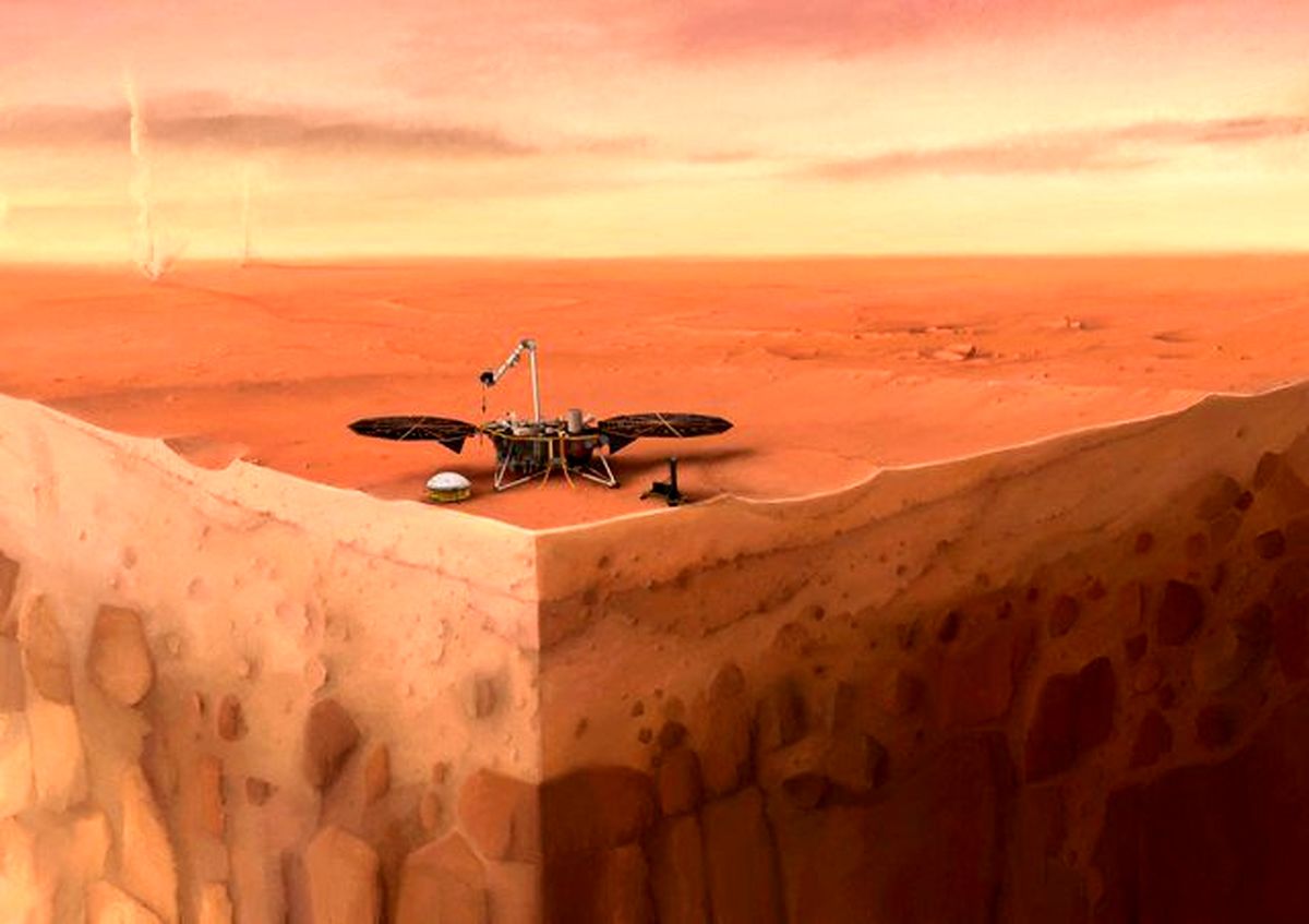 ناسا قسمتی از فرودگر "اینسایت" را در مریخ رها می‌کند