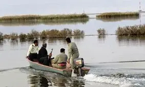 کشف مخفیگاه صیادان غیر مجاز در تالاب هورالعظیم
