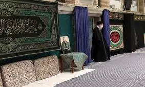 تصویری از رهبر انقلاب در حسینیه امام خمینی (ره)