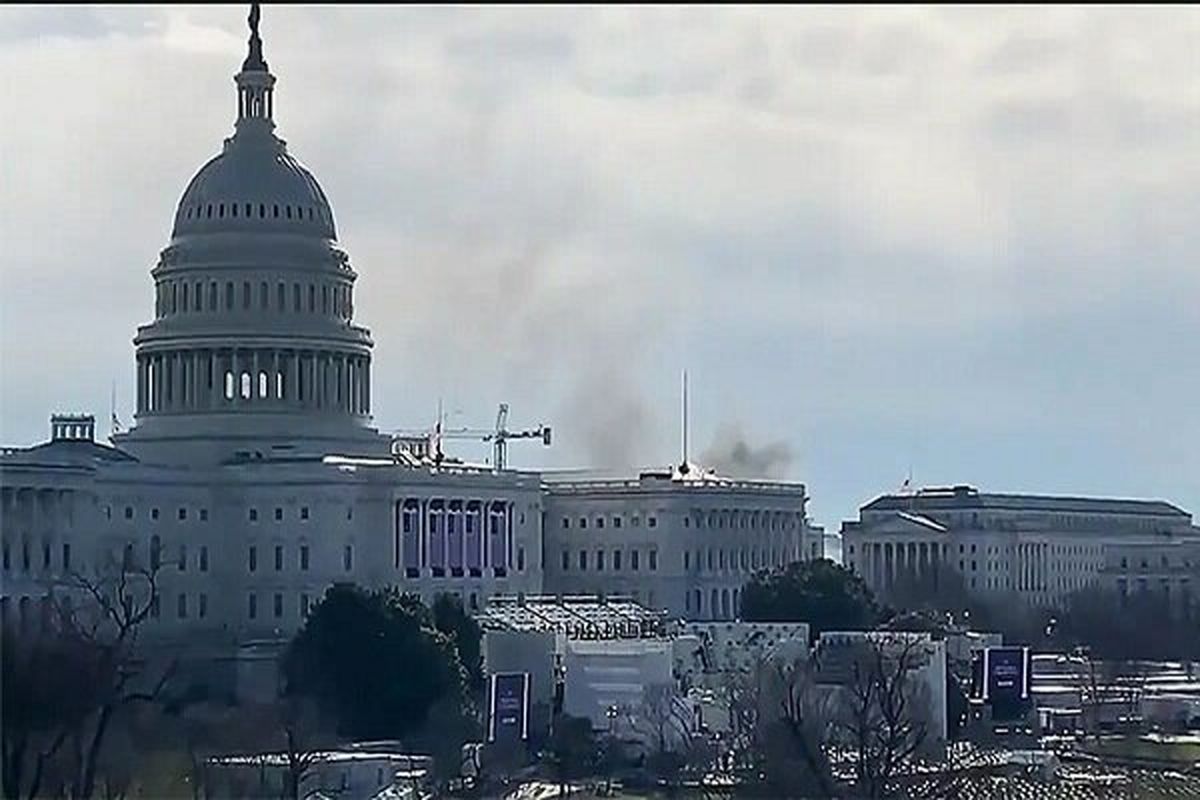 ساختمان کنگره آمریکا تعطیل شد/ مشاهده دود در نزدیکی ساختمان گنگره