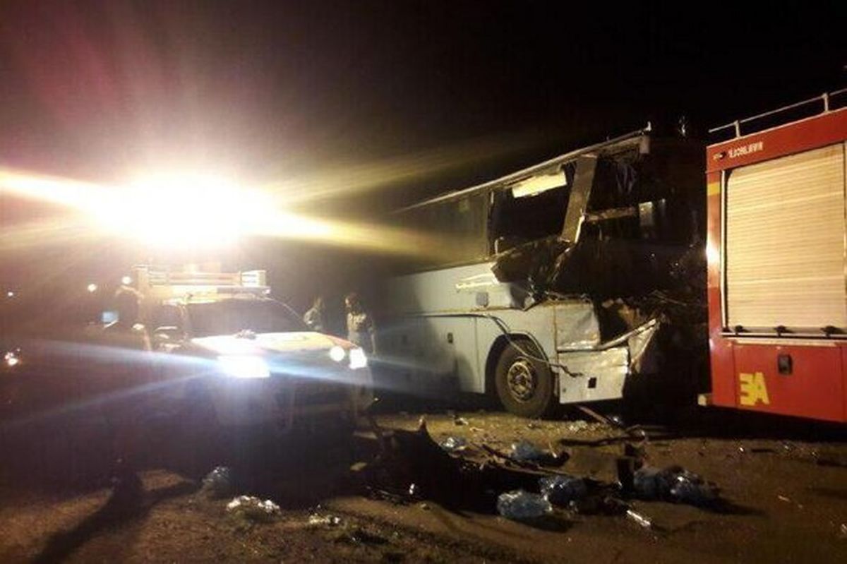 تصادف مرگبار اتوبوس با تریلی در محور دامغان - سمنان