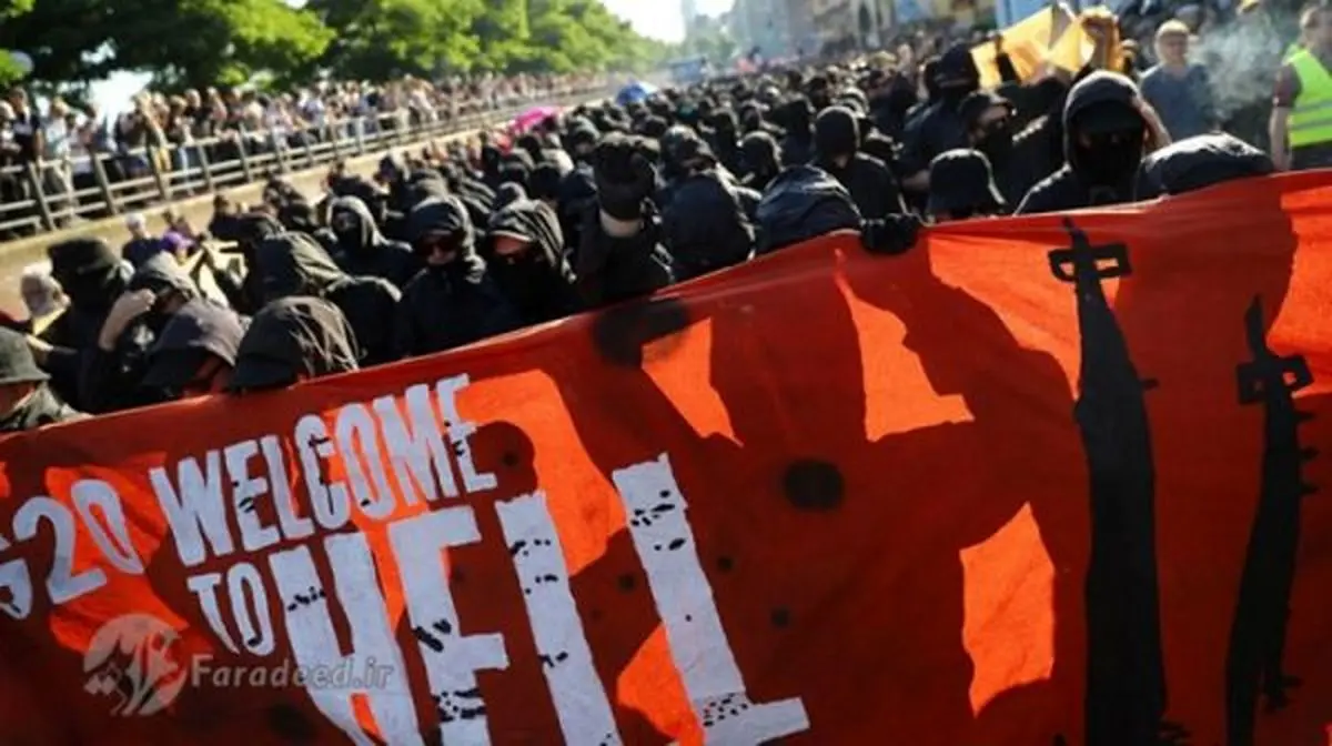 آشوب و درگیری معترضان به جی 20 در هامبورگ +عکس